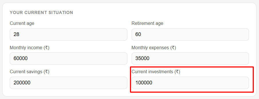 Enter Current Investments