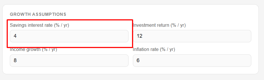Set Savings Interest Rate